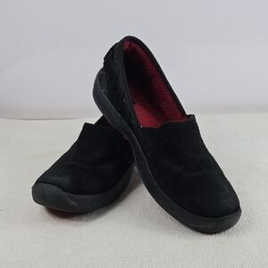 Crocs Black and Red Mens Slip-On Shoes